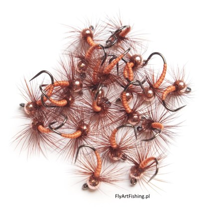 Sztuczna mucha wędkarska nimfa 26 na Łupawę na Lipinie lipieniowa